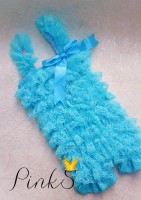 baby tutu overal  " MULAN " tyrkys 0-6mes 